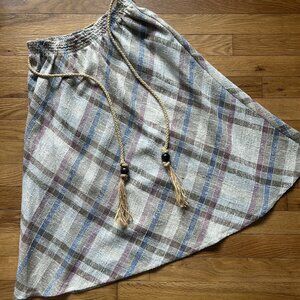 Grey Vintage Plaid Skirt
